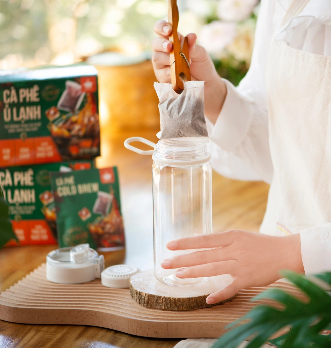 Cà phê Cold Brew túi lọc Arabica Cầu Đất tiện lợi một bước pha chế cho người bận rộn từ Message Coffee